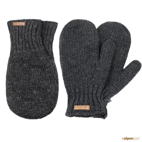 Set aus Pärchenhandschuh Valentin und Fäustlingen Anthrazit